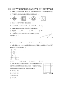 2022-2023学年山东省青岛二十八中八年级（下）期中数学试卷（含解析）