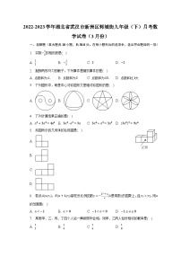 2022-2023学年湖北省武汉市新洲区邾城街九年级（下）月考数学试卷（3月份）（含解析）