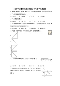 2023年安徽省合肥市新站区中考数学二模试卷（含解析）