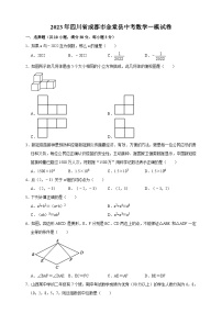 2023年四川省成都市金堂县中考数学一模试卷（含答案）