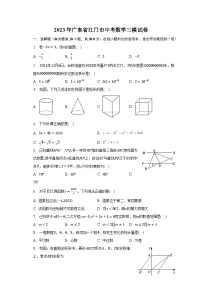 2023年广东省江门市中考数学三模试卷(含解析)