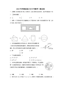 2023年河南省新乡市中考数学二模试卷（含解析）