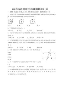 2023年河南大学附属中学中考冲刺数学模拟试卷（五）