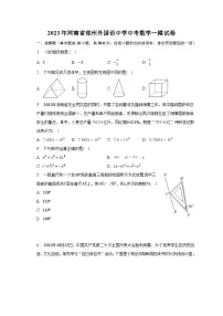 2023年河南省郑州外国语中学中考数学一模试卷(含解析)