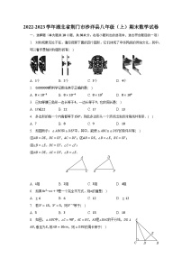 2022-2023学年湖北省荆门市沙洋县八年级（上）期末数学试卷（含解析）