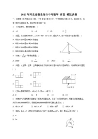 2023年河北省秦皇岛市中考数学+仿真+模拟试卷(含答案)