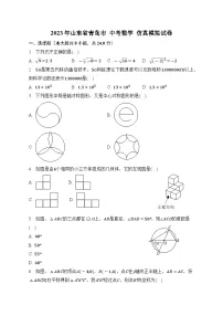 2023年山东省青岛+中考数学仿真+模拟试卷(含答案)