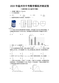 2023年浙江省温州市中考数学模拟冲刺试卷（含答案）