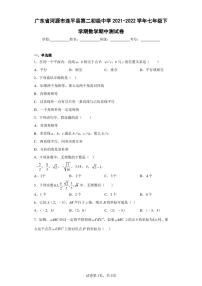 广东省河源市连平县第二初级中学2021-2022学年七年级下学期数学期中测试卷（含答案解析）