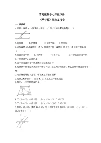 青岛版数学七年级下册《平行线》期末复习卷（含答案）