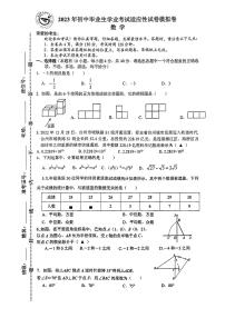 2023年浙江省台州市路桥区东方理想学校中考二模数学试题