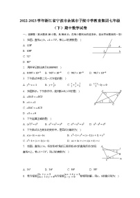 2022-2023学年浙江省宁波市余姚市子陵中学教育集团七年级（下）期中数学试卷(含解析）