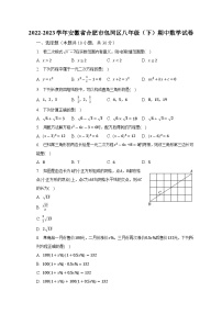 2022-2023学年安徽省合肥市包河区八年级（下）期中数学试卷（含解析）