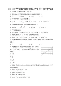 2022-2023学年安徽省合肥市包河区八年级（下）期中数学试卷（含解析）