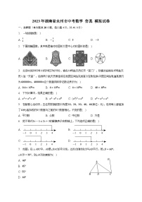 2023年湖南省永州市+中考数学+仿真+模拟试卷（含答案）