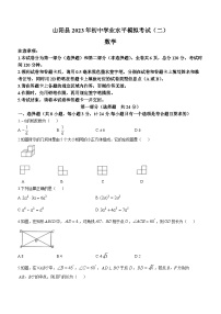 2023年陕西省商洛市山阳县中考模拟数学试卷（含答案）