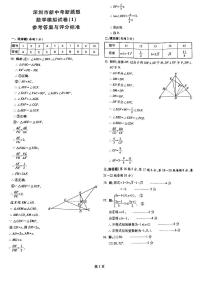 深圳中考数学模拟新题型1-7含答案