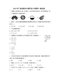 2023年广东省惠州市博罗县中考数学一模试卷（含解析）