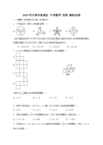 2023年天津市东丽区+中考数学+仿真+模拟试卷（含答案）