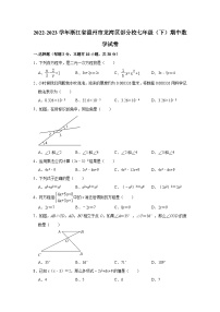 2022-2023学年浙江省温州市龙湾区部分校七年级（下）期中数学试卷(含解析)