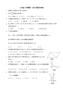 八年级下学期第一次月考数学试卷