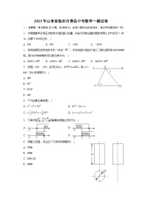 2023年山东省临沂市费县中考数学一模试卷（含解析）