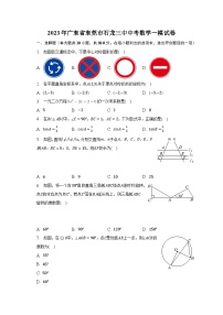 2023年广东省东莞市石龙三中中考数学一模试卷(含解析）