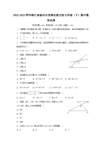 2022-2023学年浙江省温州市龙湾区部分校七年级（下）期中数学试卷（含解析）