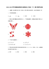 2022-2023学年湖南省株洲市茶陵县九年级（下）期中数学试卷（含解析）