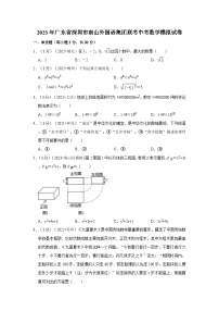2023年广东省深圳市南山外国语集团联考中考数学模拟试卷（含答案）