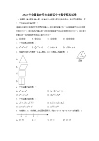 2023年安徽省蚌埠市高新区中考数学模拟试卷（含解析）