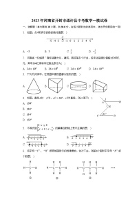 2023年河南省开封市通许县中考数学一模试卷（含解析）