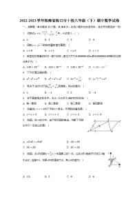 2022-2023学年海南省海口市十校八年级（下）期中数学试卷（含解析）