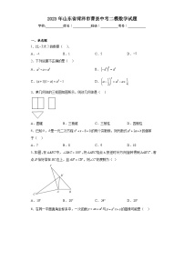 2023年山东省菏泽市曹县中考二模数学试题（含解析）