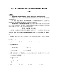 2023届山东省滨州市滨城区中考数学阶段性适应模拟试题（一模）含解析