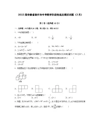2023届安徽省滁州市中考数学阶段性适应模拟试题(3月)含解析