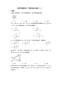 北师大版八年级数学下册 期中综合训练 （无答案）