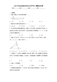 2023年河北省沧州市任丘市中考三模数学试卷(含答案)