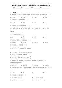 天津市宝坻区2020-2021学年七年级上学期期中数学试题