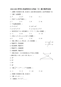 2022-2023学年江苏省常州市七年级(下)期中数学试卷(含解析)