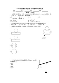 2023年安徽省安庆市中考数学一模试卷（含解析）