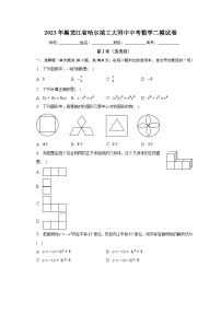 2023年黑龙江省哈尔滨工大附中中考数学二模试卷（含解析）