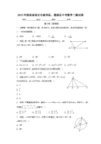 2023年陕西省西安市蓝田县、莲湖区中考数学二模试卷（含解析）