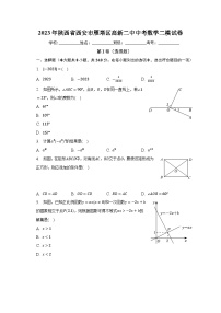 2023年陕西省西安市雁塔区高新二中中考数学二模试卷（含解析）