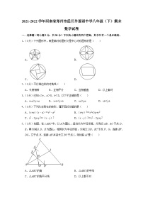 2021-2022学年河南省郑州市经开外国语中学八年级（下）期末数学试卷