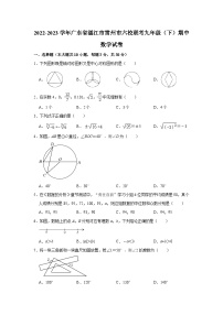 2022-2023学年广东省湛江市雷州市六校联考九年级（下）期中数学试卷(含解析)