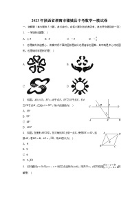 2023年陕西省渭南市蒲城县中考数学一模试卷(含答案)