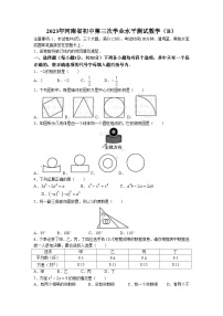 2023年河南省商丘市虞城县中考三模数学试题B(无答案)