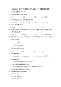 2022-2023学年广东省潮州市八年级（下）期中数学试卷（含解析）