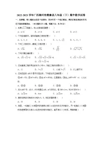 2022-2023学年广西柳州市鹿寨县八年级（下）期中数学试卷（含解析）